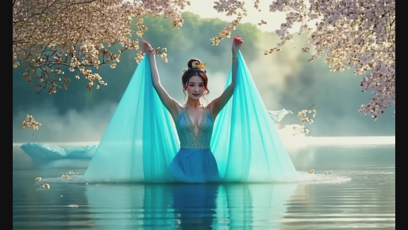 AI Video 005 Golden Petals _ Eastern Beauty (AI Creation, 4k Version, No Ads)[1V/173MB]