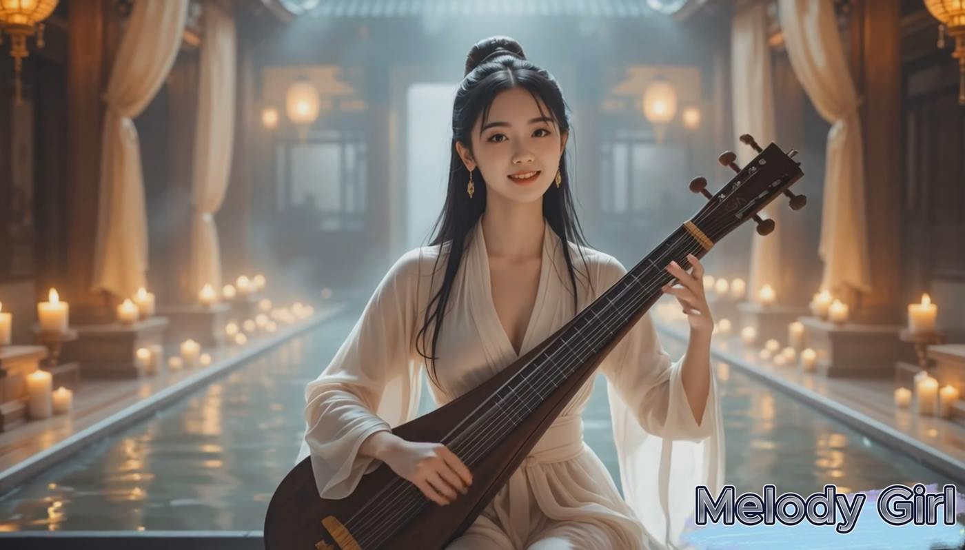 AI Video 038 Graceful Maidens in Imperial Palace 💖 Traditional Chinese Guzheng Music[4K1V5.09GB]