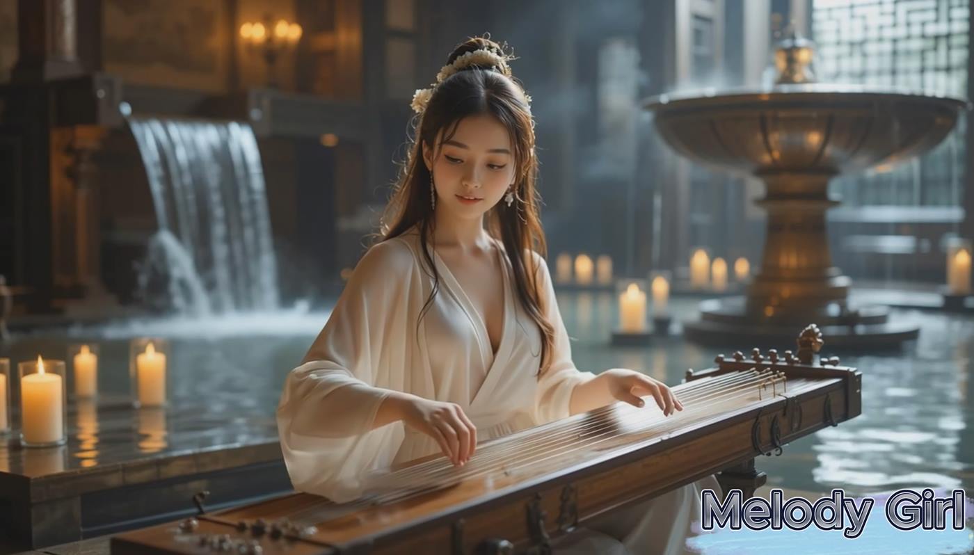 AI Video 038 Graceful Maidens in Imperial Palace 💖 Traditional Chinese Guzheng Music[4K1V5.09GB]插图