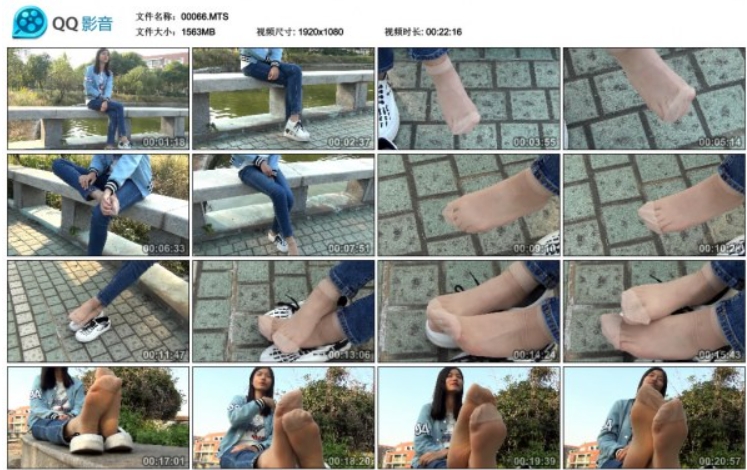 原创丝族视频出品 #原味#校园#帆布鞋#超薄水晶短丝[1V/1.52G]插图