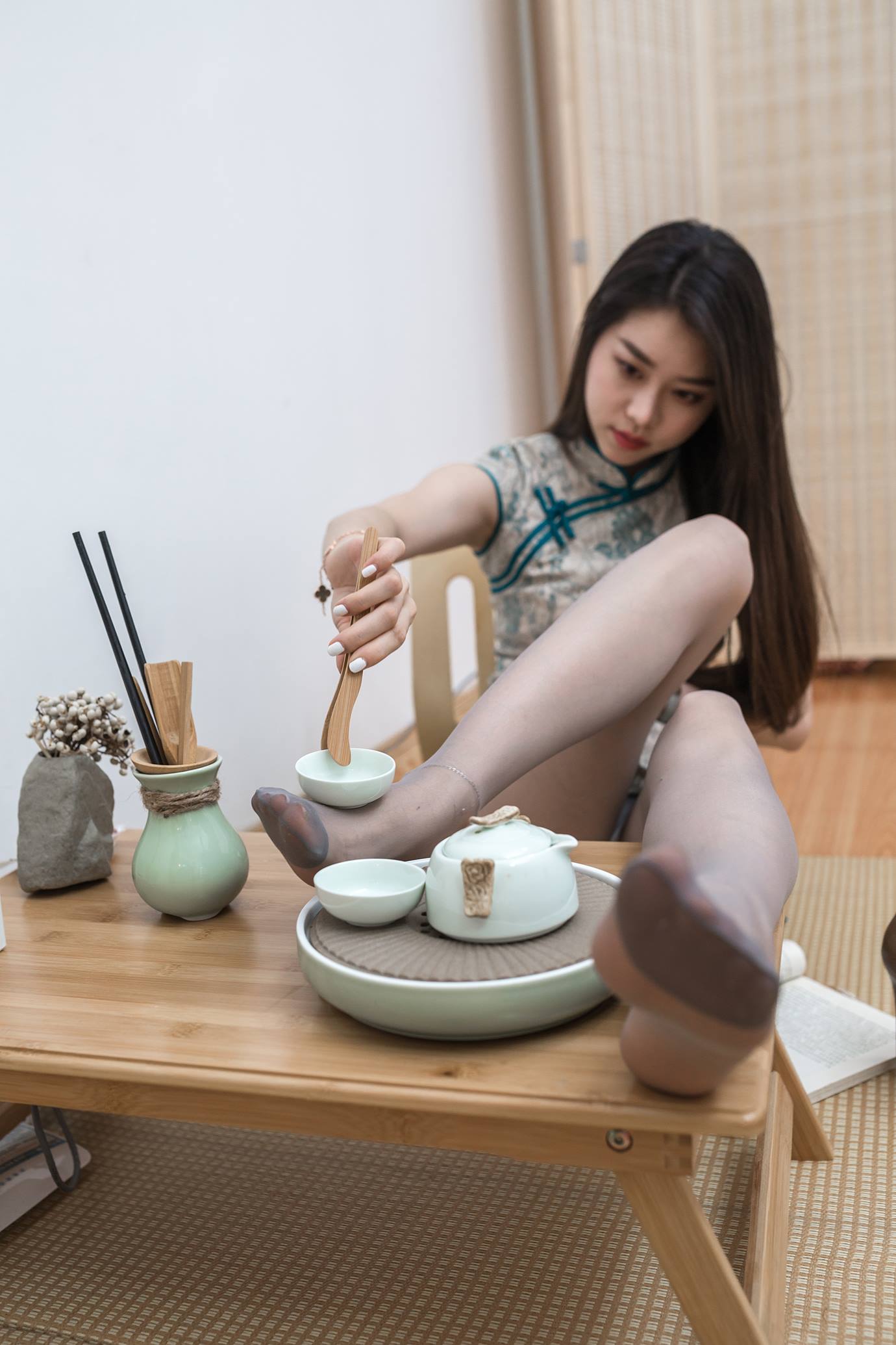Sia不吃鱼 – 茶艺旗袍丝族[133P/1.74GB]插图3