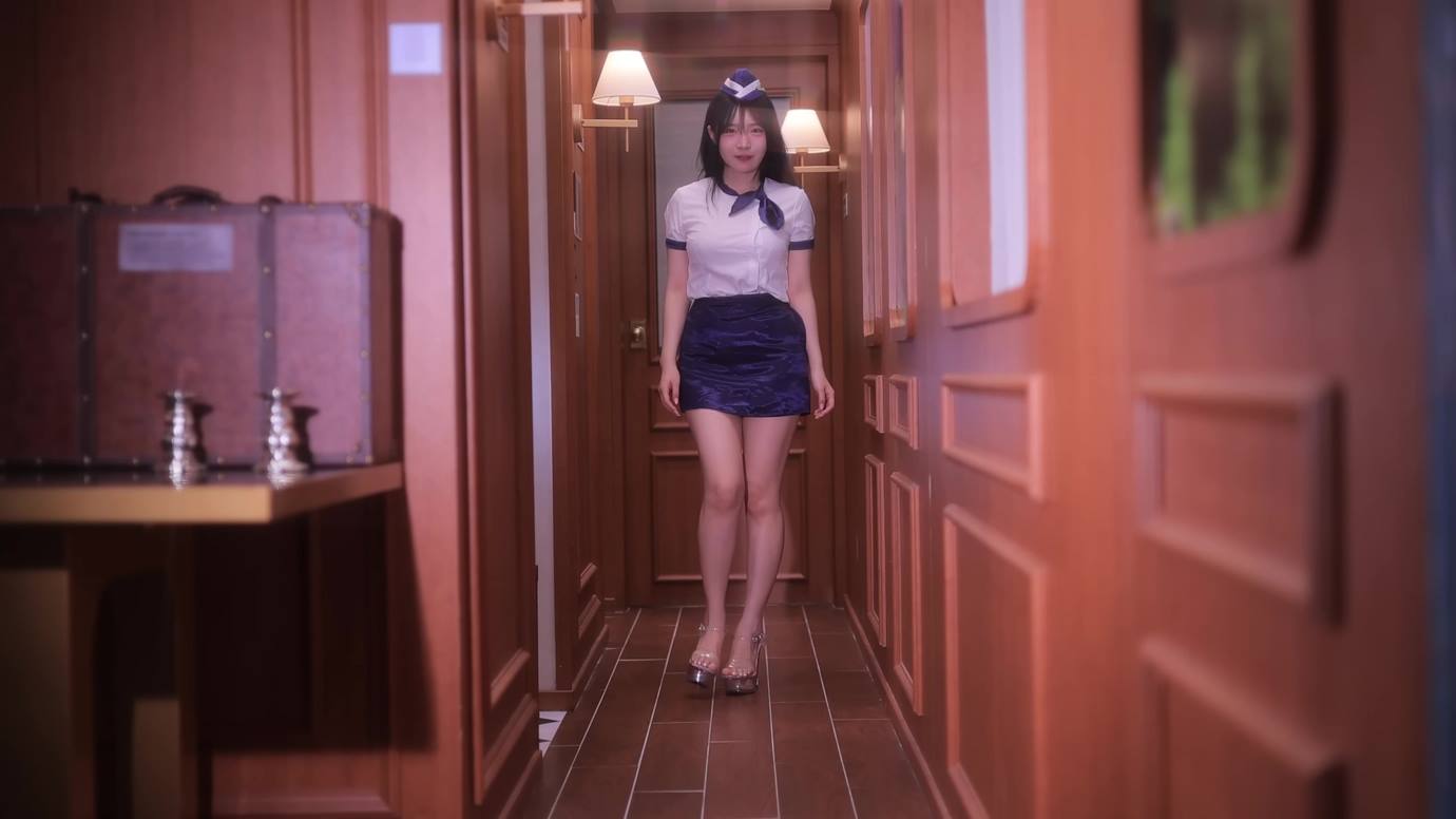 AI Video 045 Stewardess Lookbook Oriental Express ver[4K/1V/698MB]