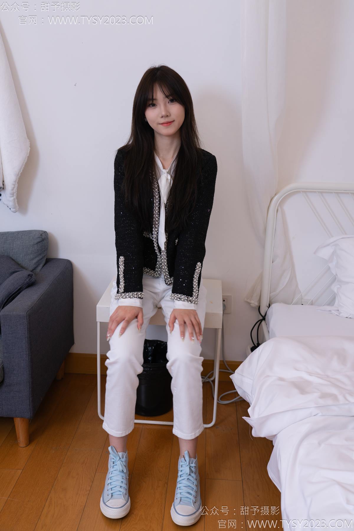 甜予摄影 NO.171 璇璇-帆布鞋、白棉袜、抖腿剧情[151P/2V/10.5GB]插图
