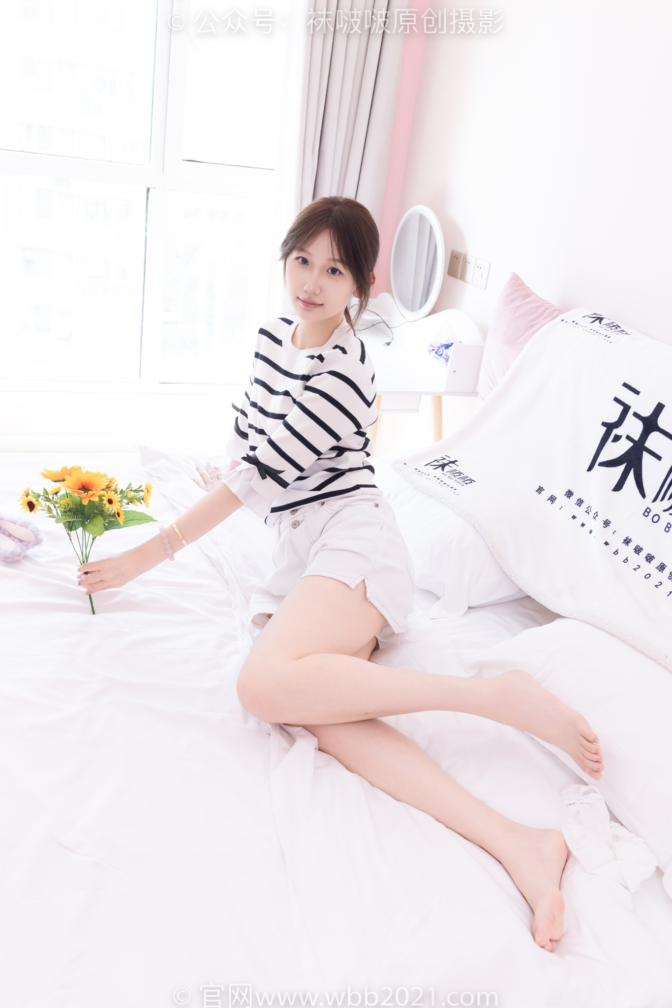 袜啵啵556期花絮版香菜-帆布鞋、白棉袜、裸足[149P/1V/5.76G]插图6