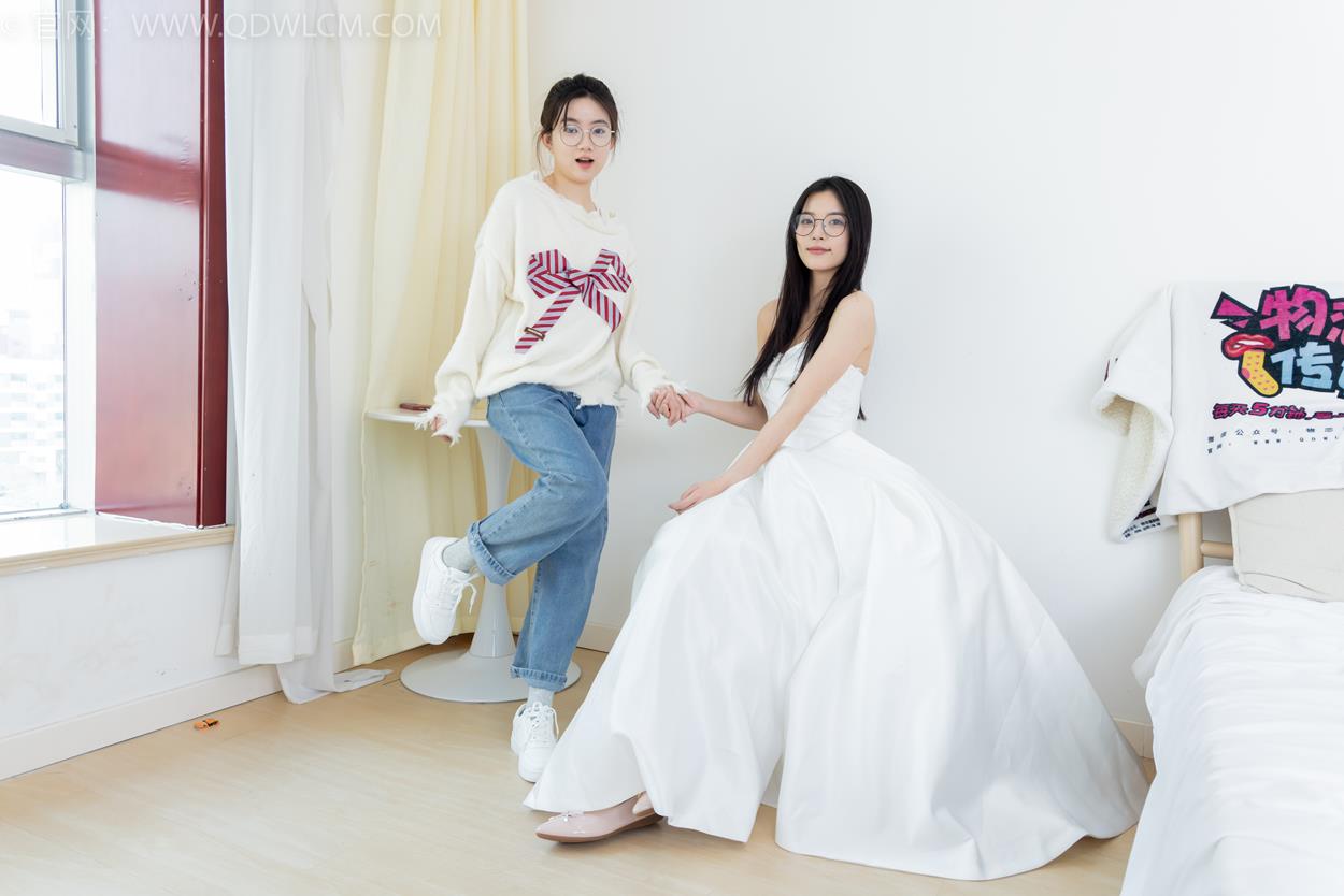 勿恋传媒 NO.2370 茯苓&欢欢-平底鞋、板鞋、厚肉丝、灰色棉袜、薄肉丝[150P/1V/4.88GB]插图