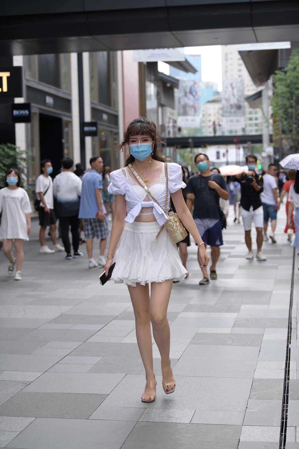 精选街拍作品 NO.5693 高挑白色连衣裙[41P/69MB]插图