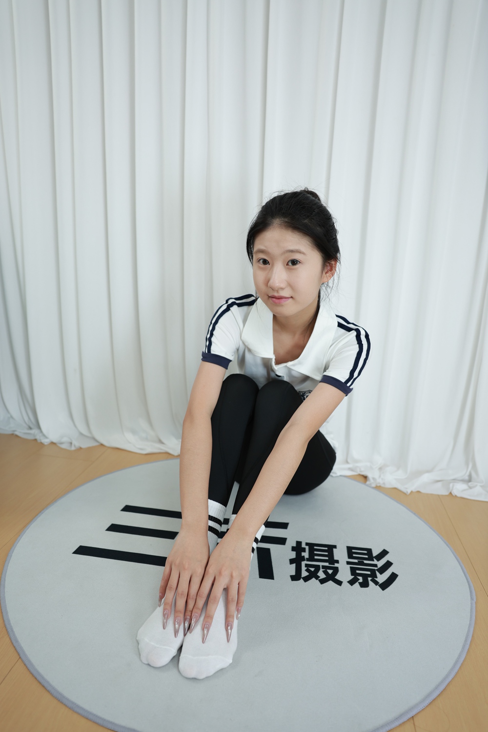 三禾摄影321期小涵白棉袜黑色瑜伽裤[250P/2V/5.39G]插图7