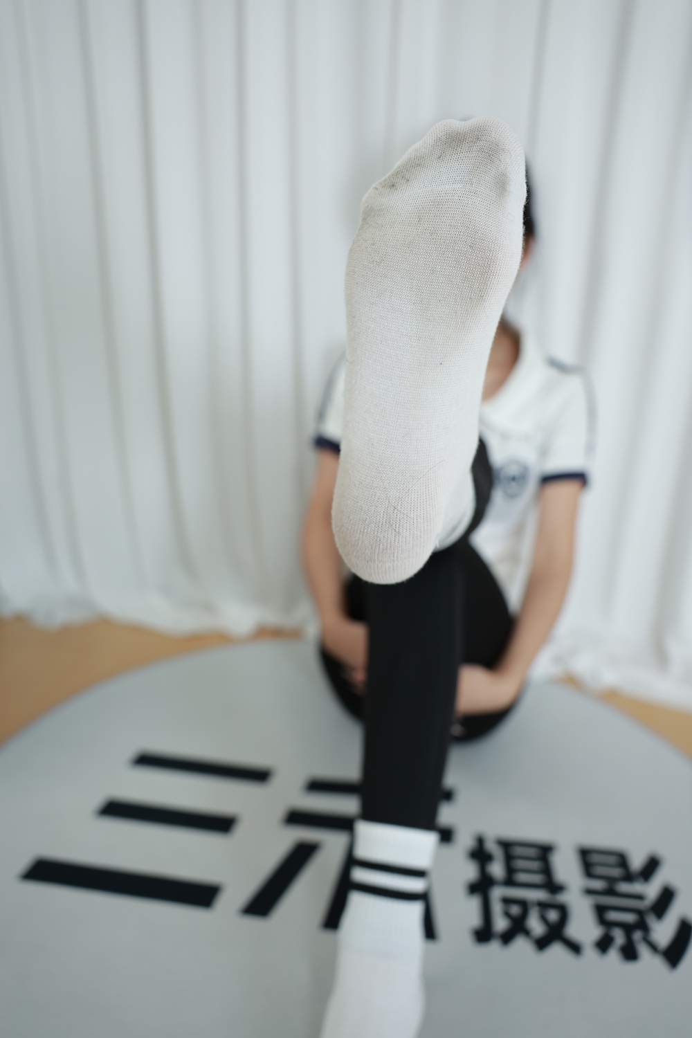 三禾摄影321期小涵白棉袜黑色瑜伽裤[250P/2V/5.39G]插图3