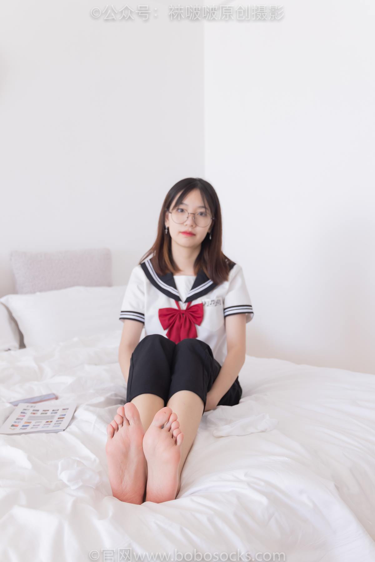 袜啵啵 积分兑换013期 花絮版 小甜豆白棉袜脚[153P/1V/7.25G]插图