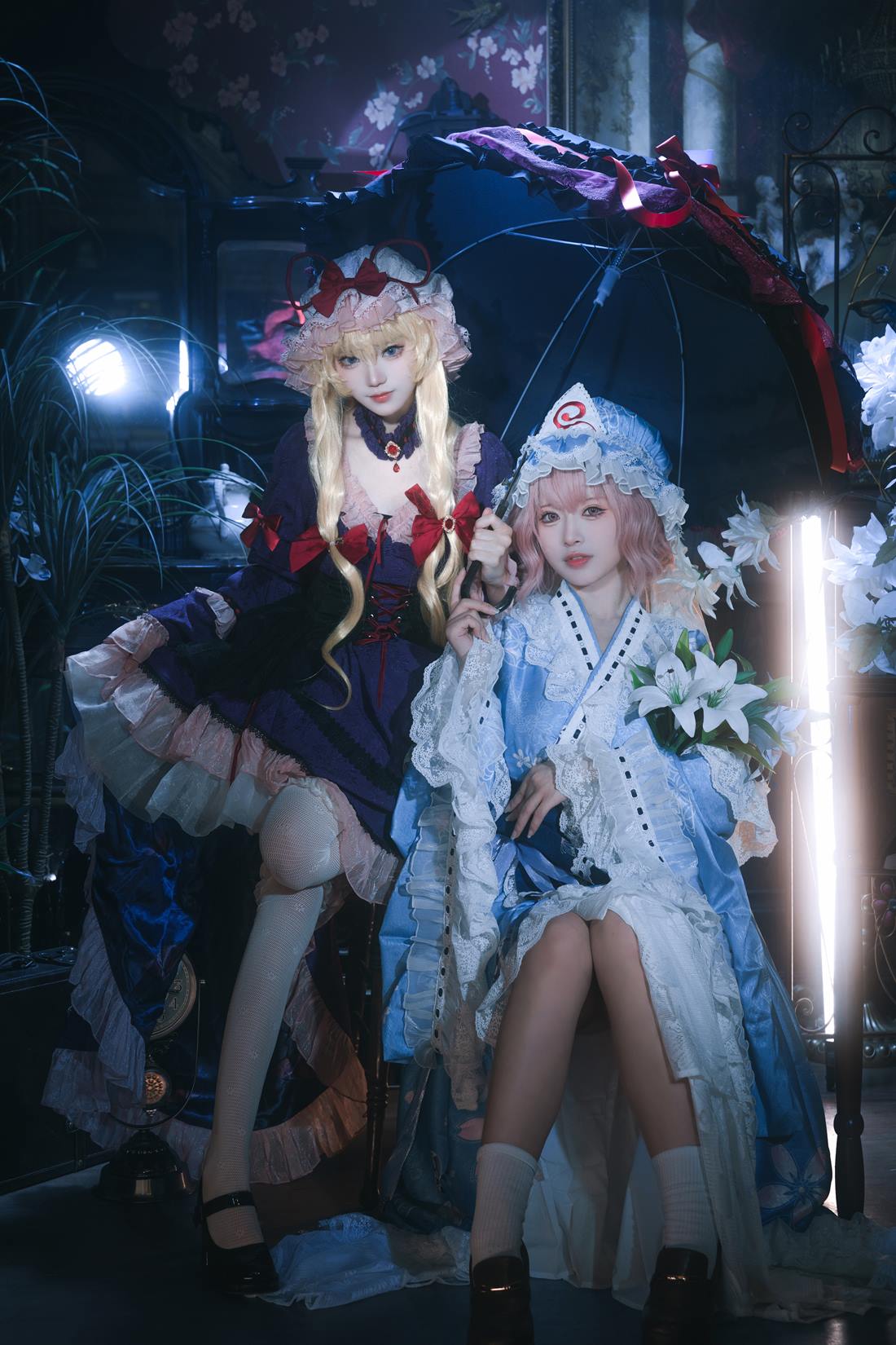 花柒Hana & 肃雨雨雨 – 八云紫 西行寺幽幽子[16P/287MB]插图2