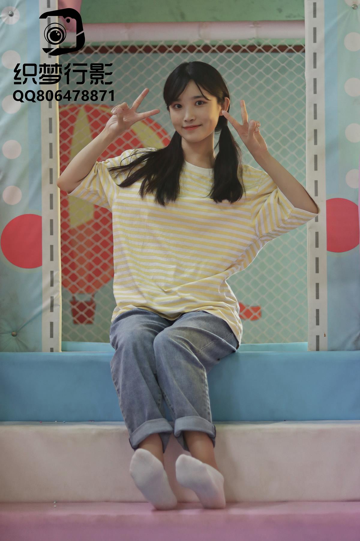 [织梦映像]NO.084 蹦床日记 赤着脚乐元漫步完整版短丝+白棉袜 [300P/1V/8.6G]插图1