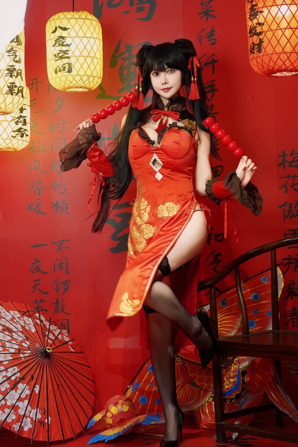 亚马逊鲶鱼 – 时崎狂三 旗袍[25P/1V/546MB]插图2