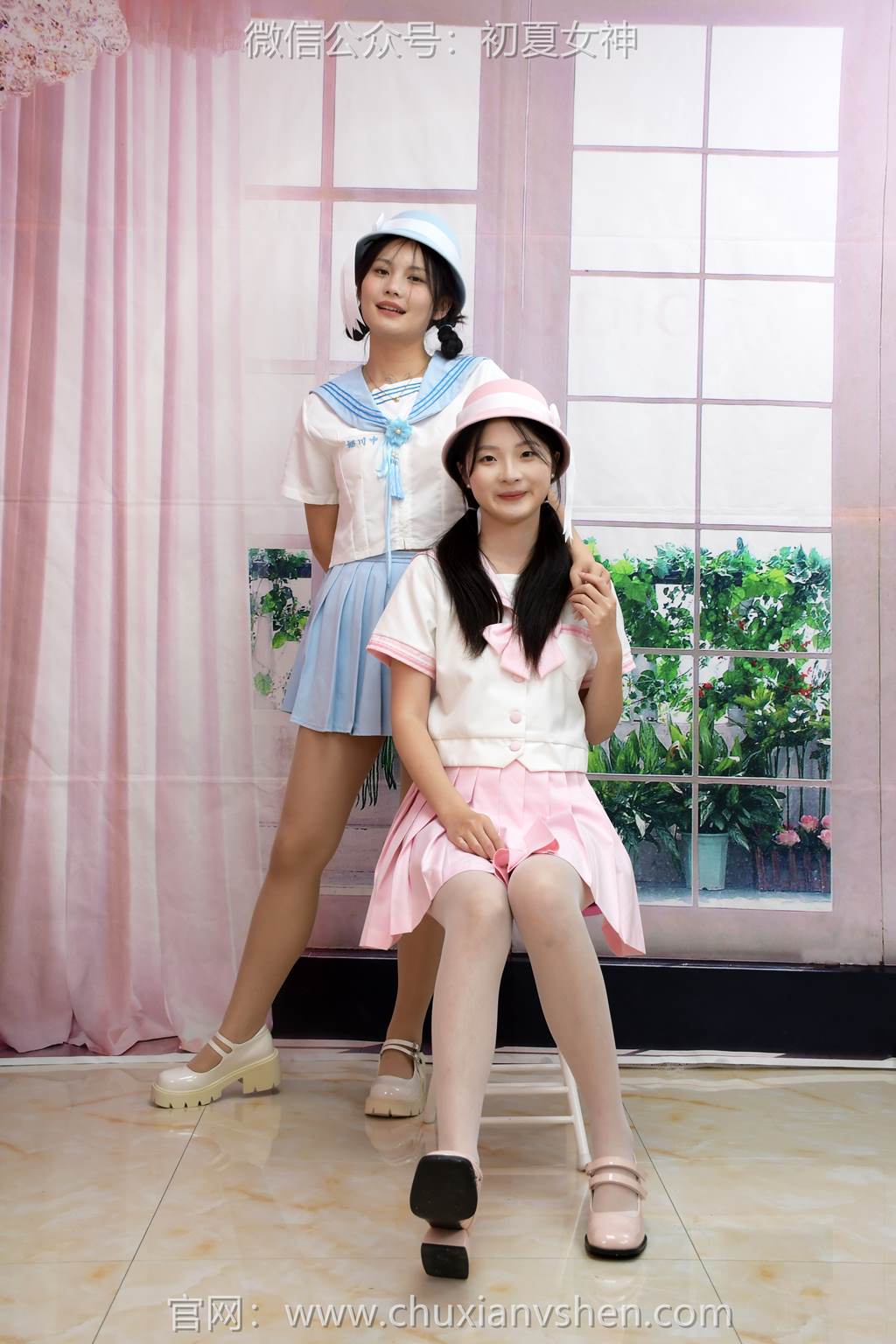 初夏女神 NO.292 安妮、幺幺 粉蓝双花[100P/4.24GB]插图3