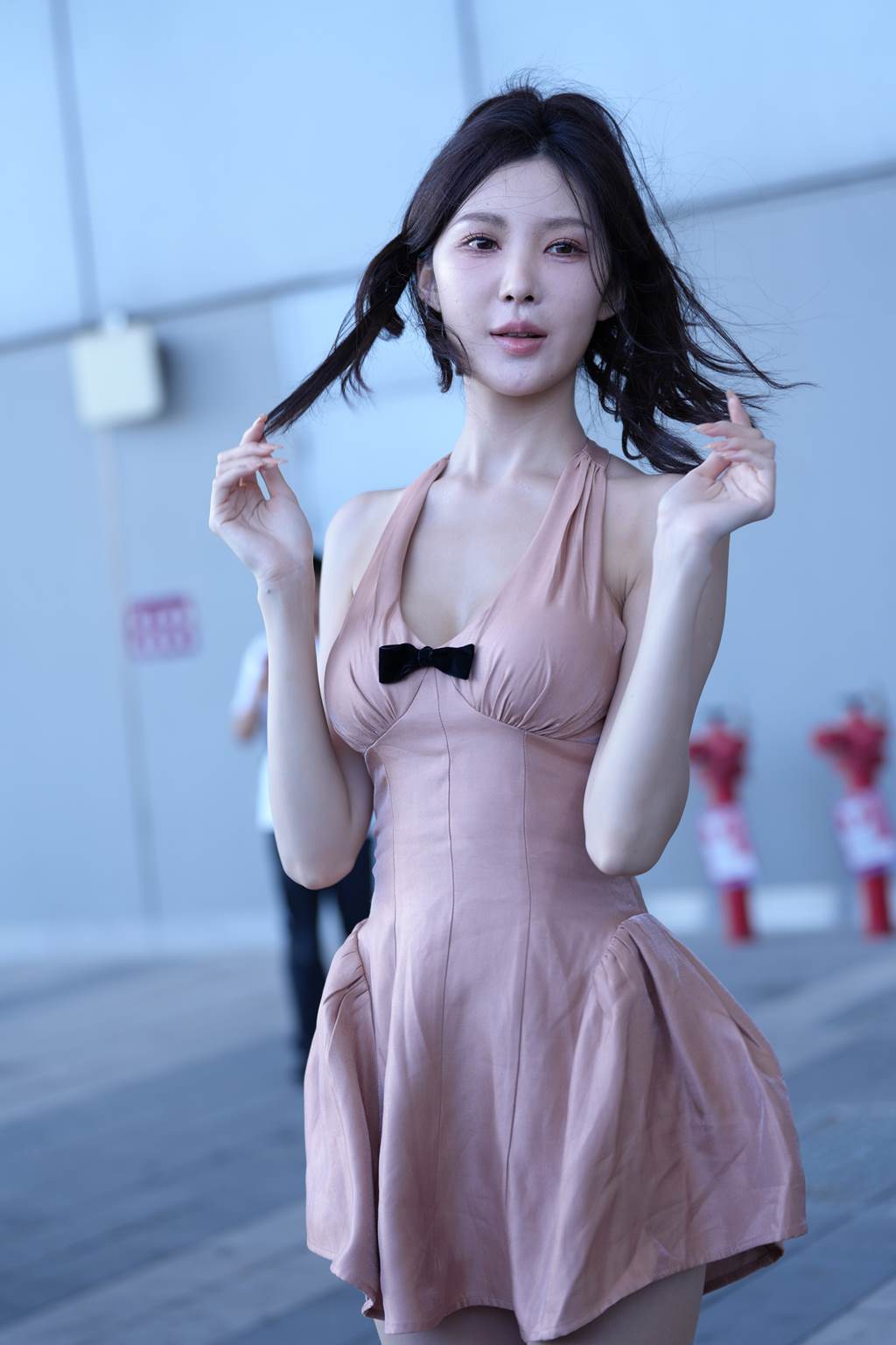 精选街拍作品 NO.6046 粉色吊带裙[176P/205MB]插图1