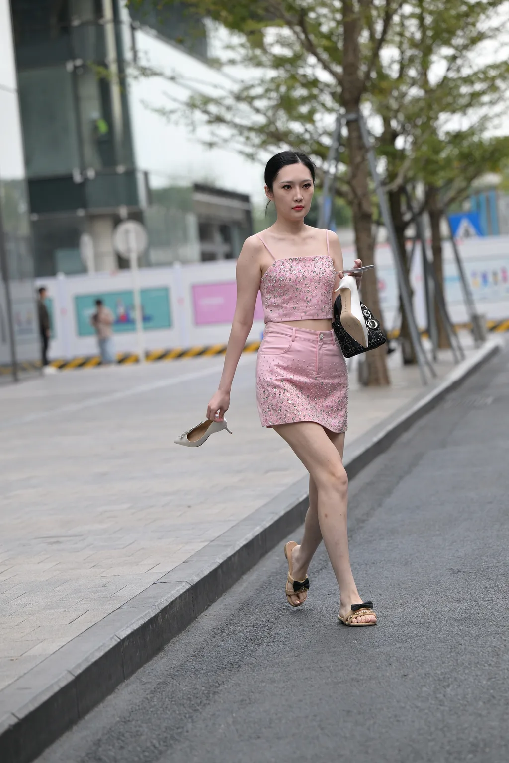 精选街拍作品 NO.6185 粉色套装裙[74P/229MB]插图