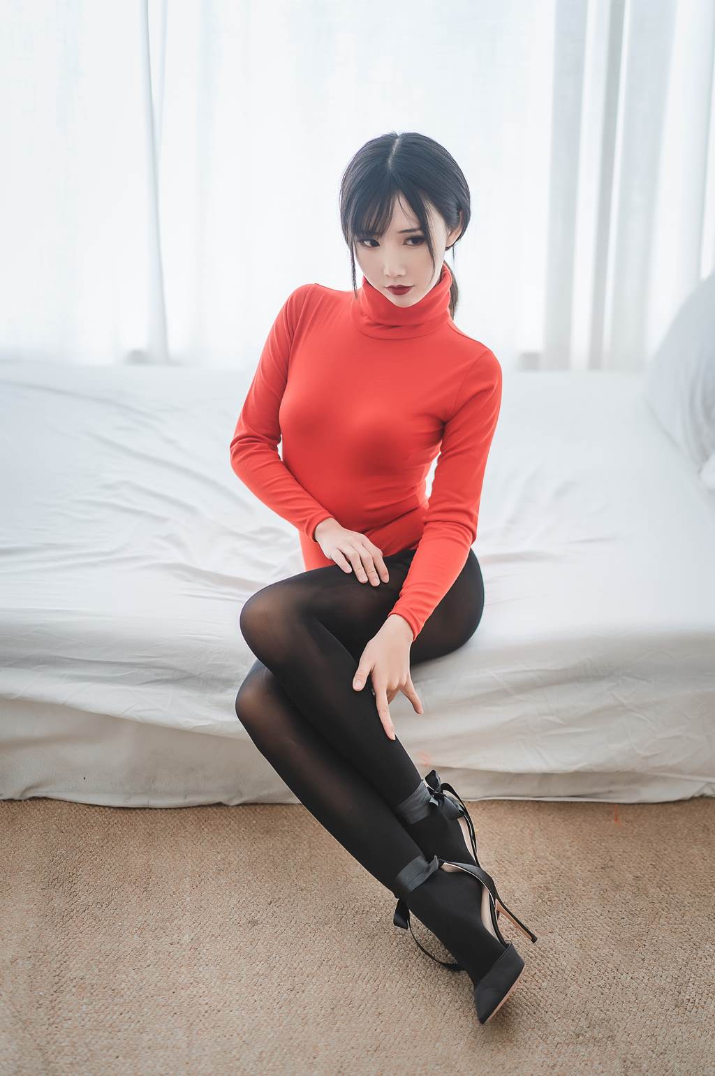 面饼仙儿 – 皮裤连体红毛衣[20P/289MB]插图2