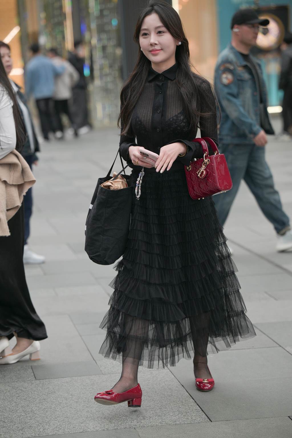 精选街拍作品 NO.6166 优雅黑色长裙[141P/440MB]插图