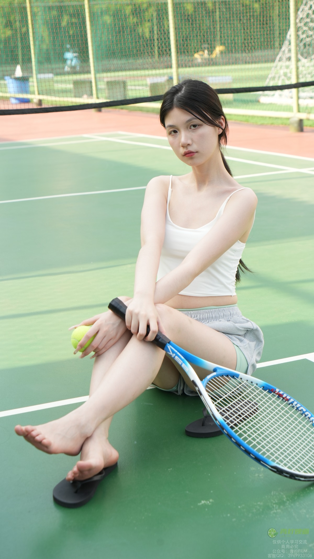 青柠映画 No.122 小小 网球/吊带/素甲素材 [144P/2V/8.5G]插图3