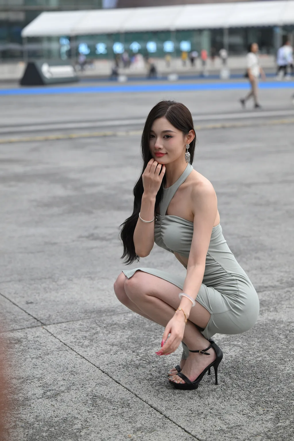 精选街拍作品 NO.6218 绿色修身裙[86P/245MB]插图1