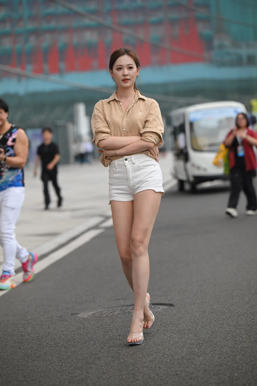 精选街拍作品 NO.6222 甜美白色短裤[180P/406MB]插图1