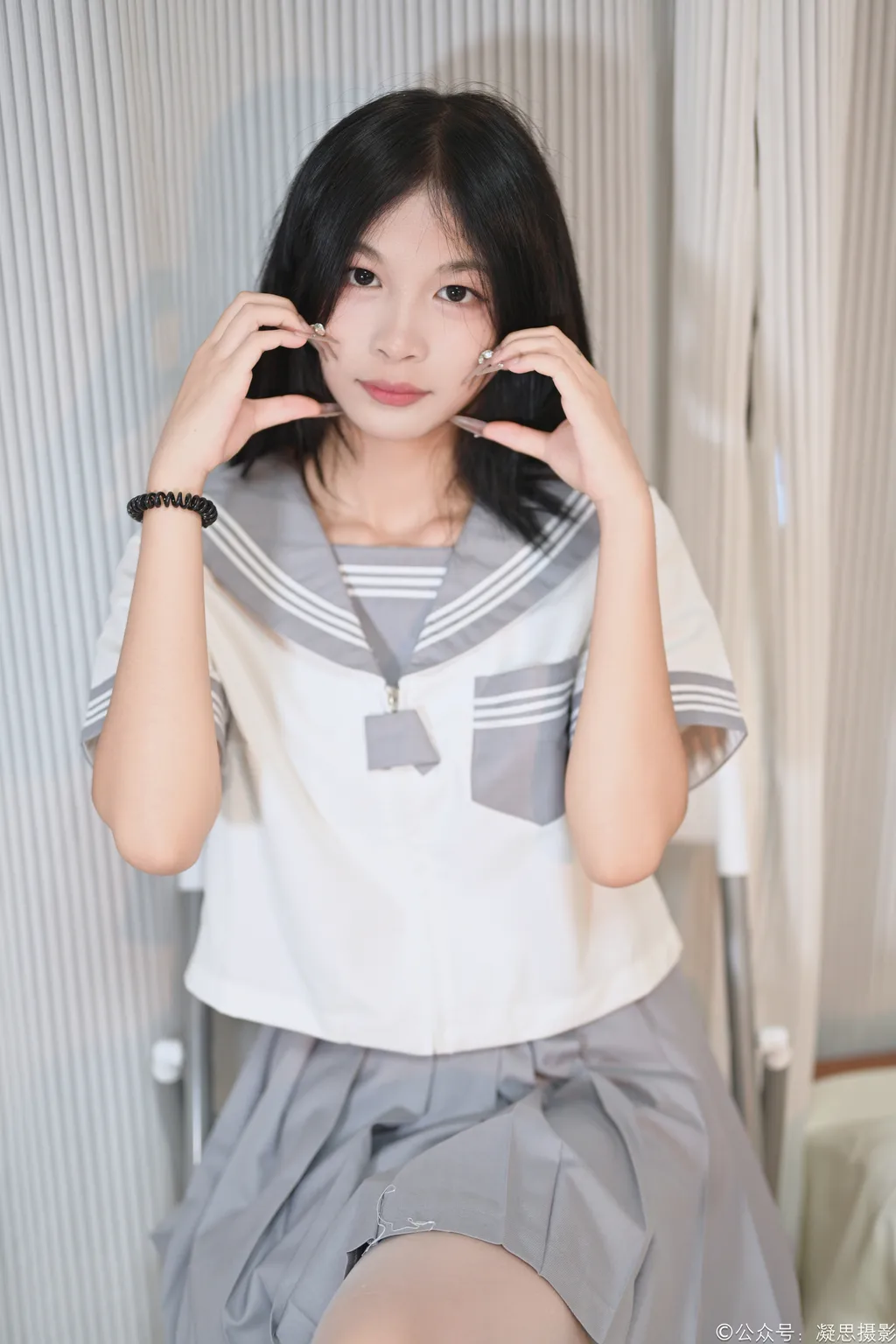 凝思摄影 NO.038 沅沅-jk至服、连裤白丝、小皮鞋[148P/1V/5.44GB]插图2