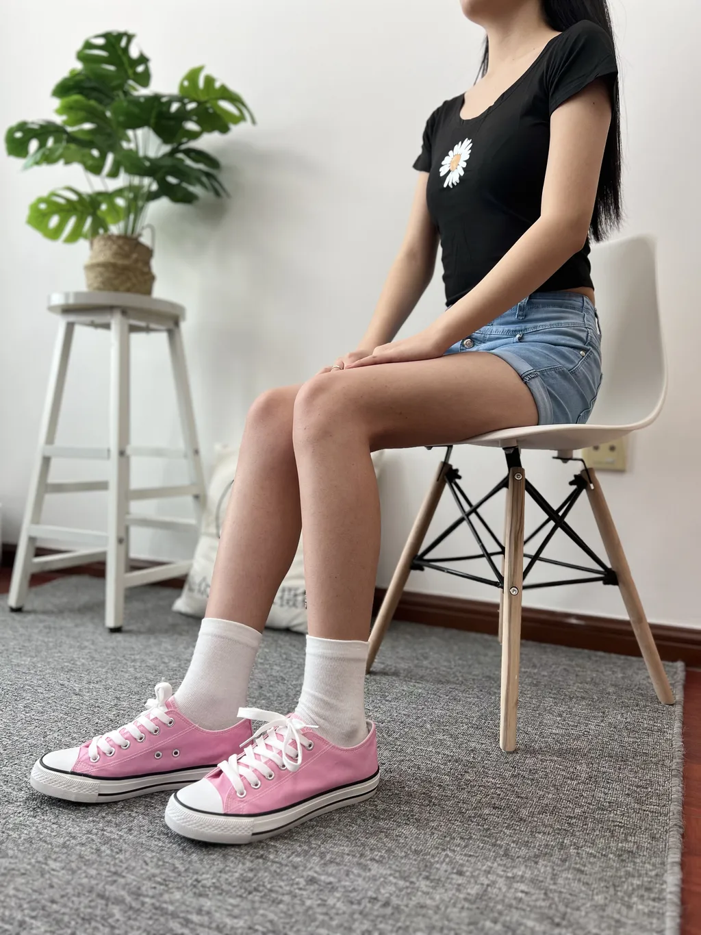 三禾摄影 NO.026 牛仔短裤 棉袜 帆布鞋[176P/1V/687MB]插图2