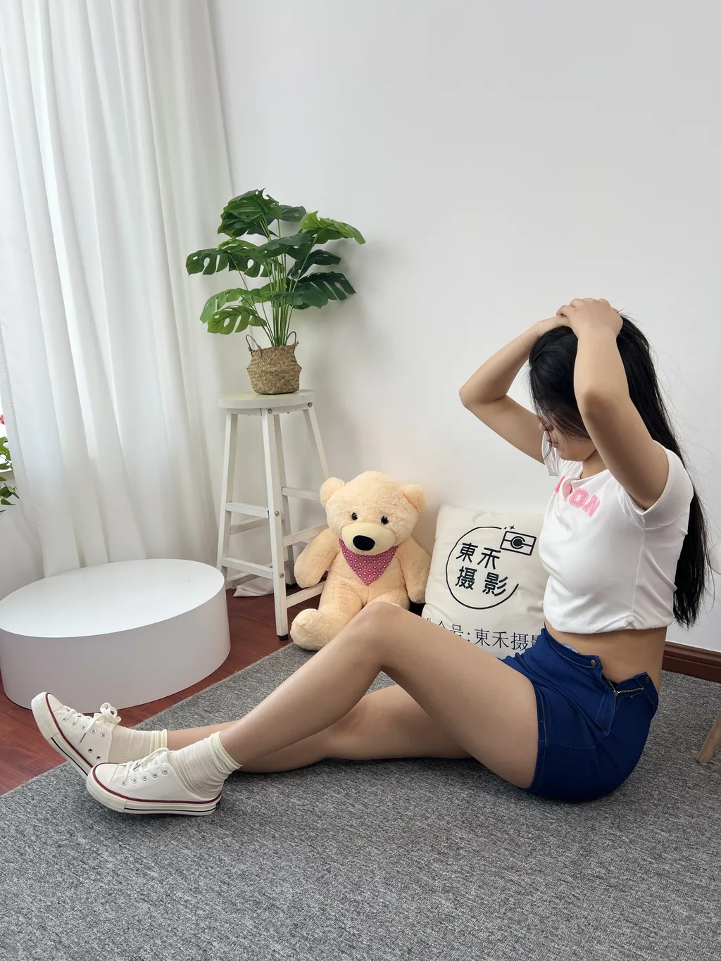 三禾摄影 NO.027 牛仔短裤 棉袜 帆布鞋[213P/1V/1.22GB]插图3