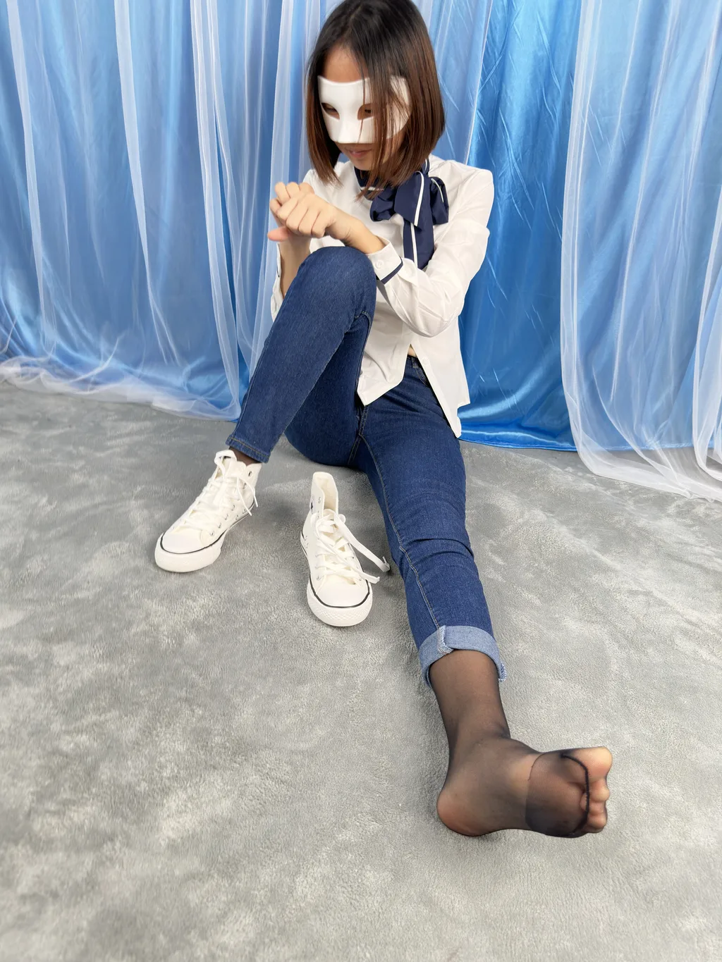 三禾摄影 NO.024 牛仔裤里丝 帆布鞋 高跟[201P/2.03GB]插图3