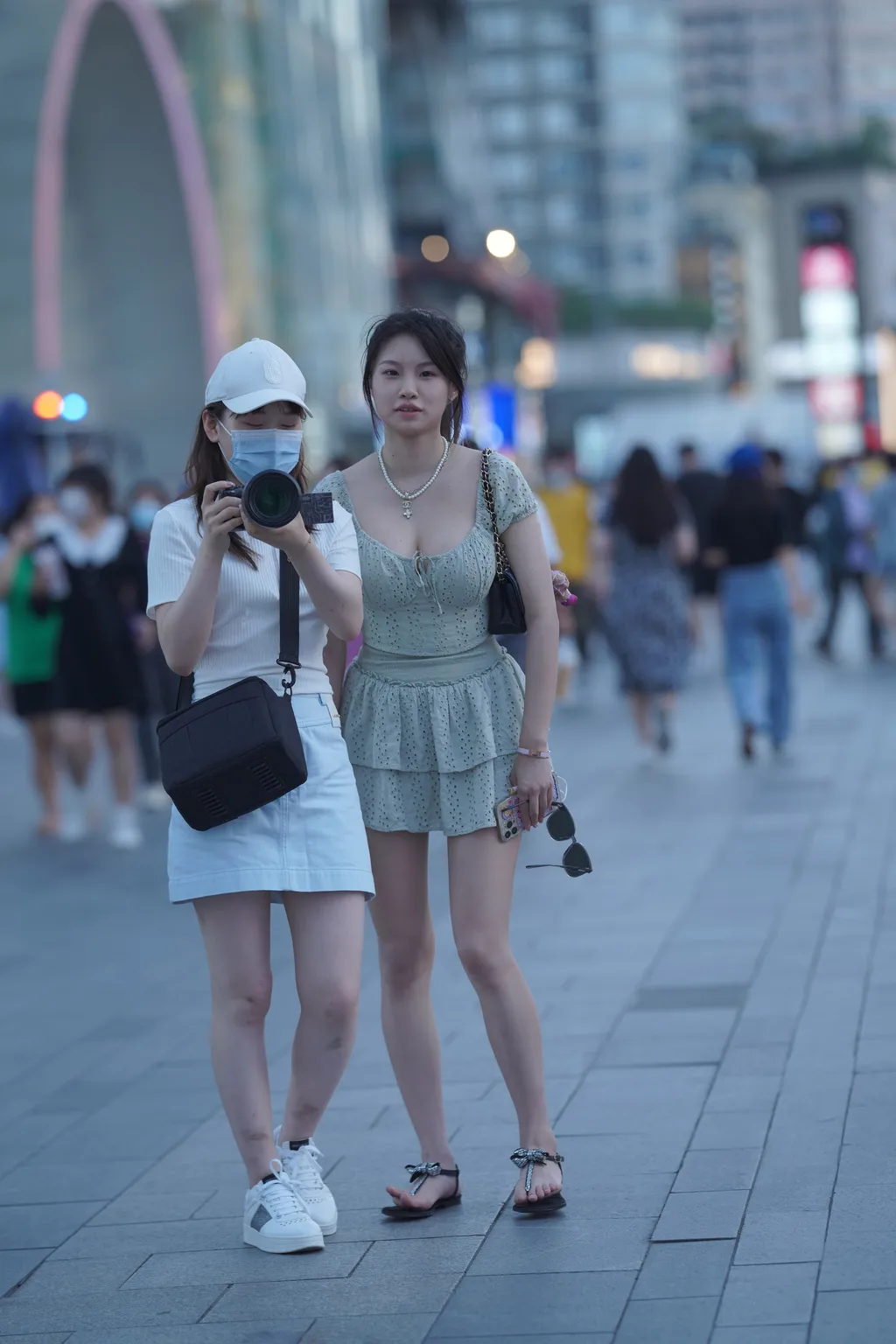 精选街拍作品 NO.6278 绿色纱裙[134P/305MB]插图