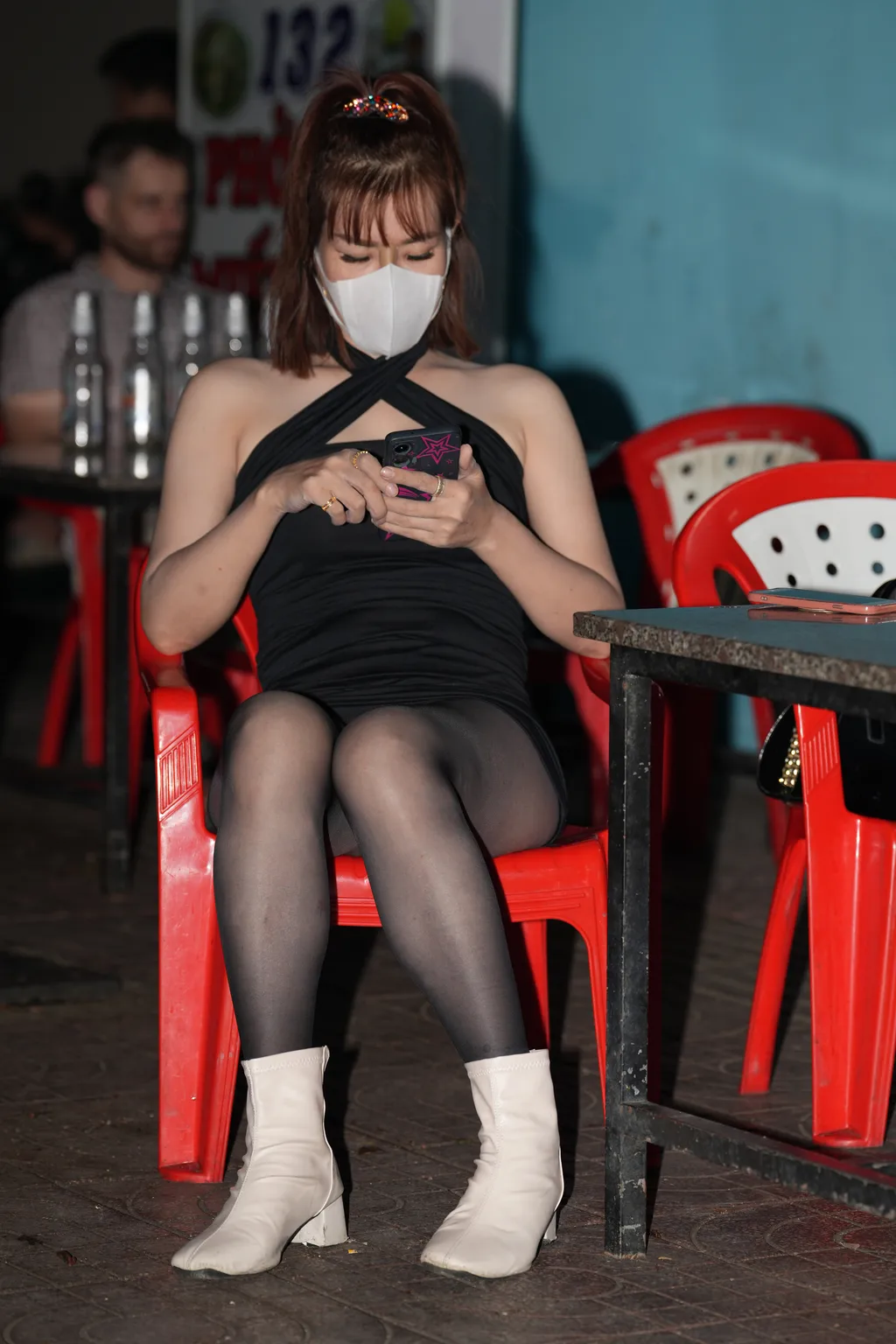 精选街拍作品 NO.6230 黑丝牛仔短裤[505P/1.51GB]插图