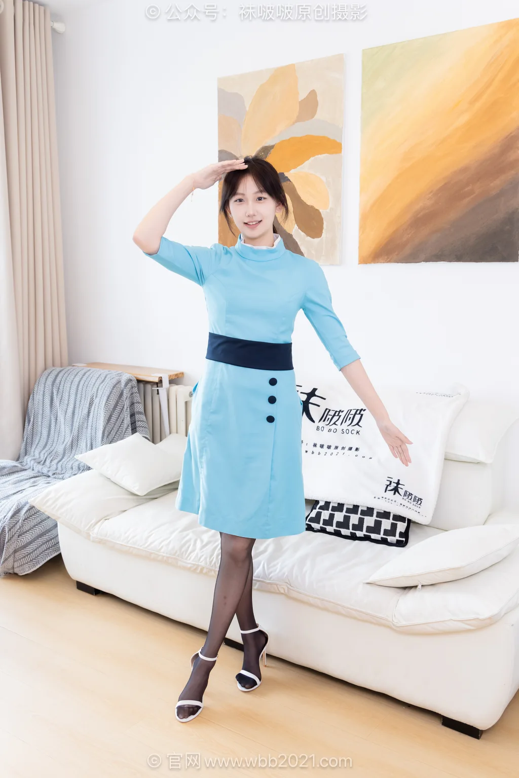 [BoBoSocks袜啵啵]NO.624 香菜-高跟鞋、高跟凉鞋、平底皮鞋、薄黑丝、短肉丝、空姐至服[182P/1V/6.99GB]插图1
