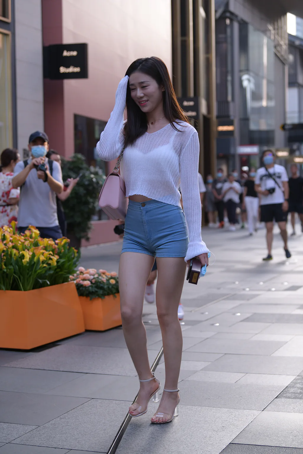 精选街拍作品 NO.6412 高腰牛仔短裤[149P/366MB]插图1