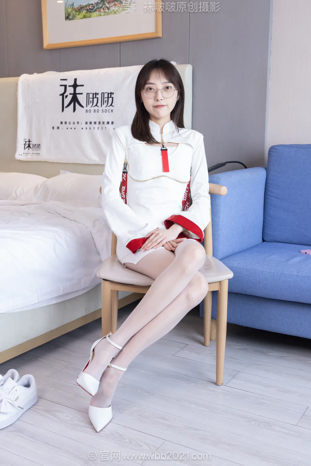 [BoBoSocks袜啵啵]NO.627 稚予-高跟鞋、板鞋、油亮薄白丝[145P/1V/5.86GB]插图1