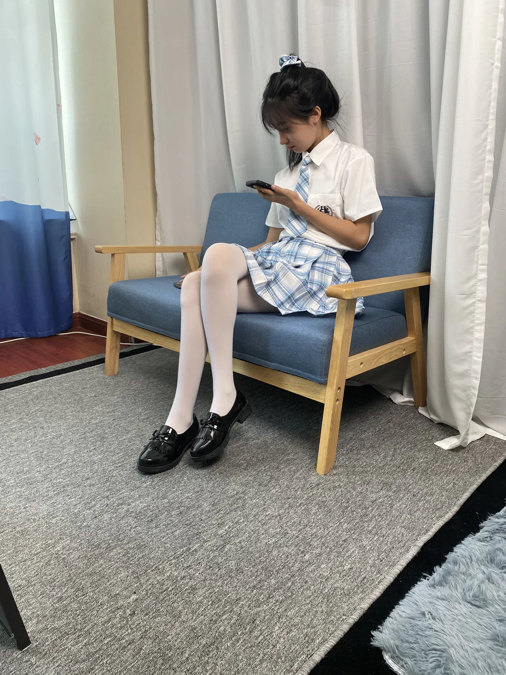 三禾摄影 NO.050 JK套装 白丝 下皮鞋[211P/14V/2.81GB]插图1