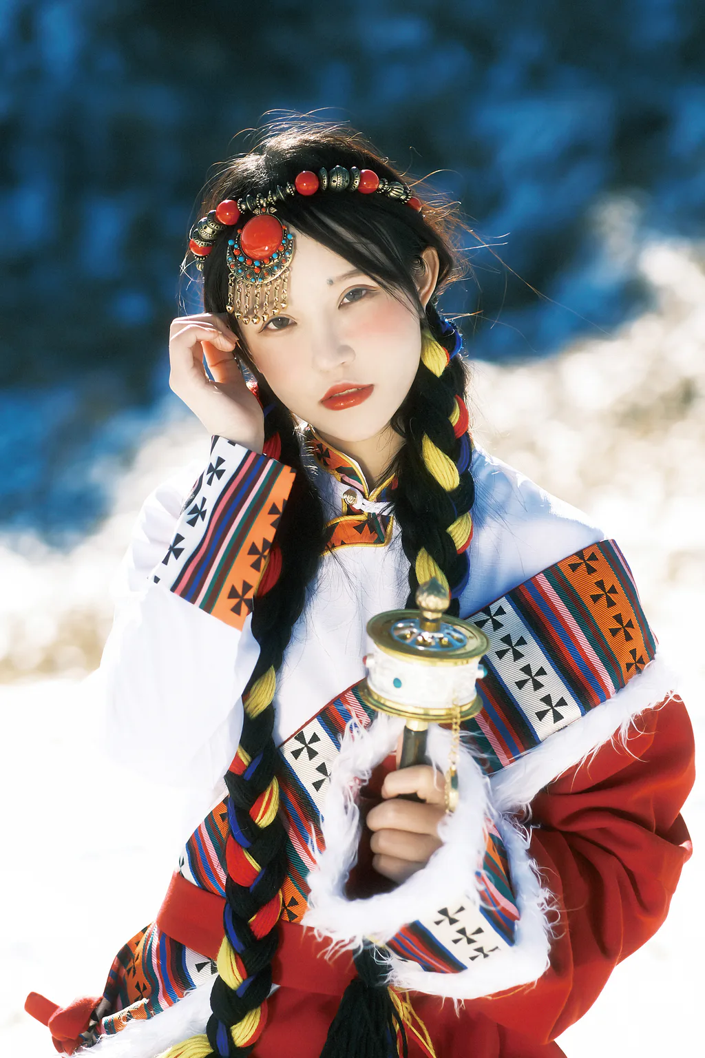 [YITUYU艺图语]2023.01.01 我离不开神山，你带一支格桑花走吧 小霜[21+1P/115MB]插图1