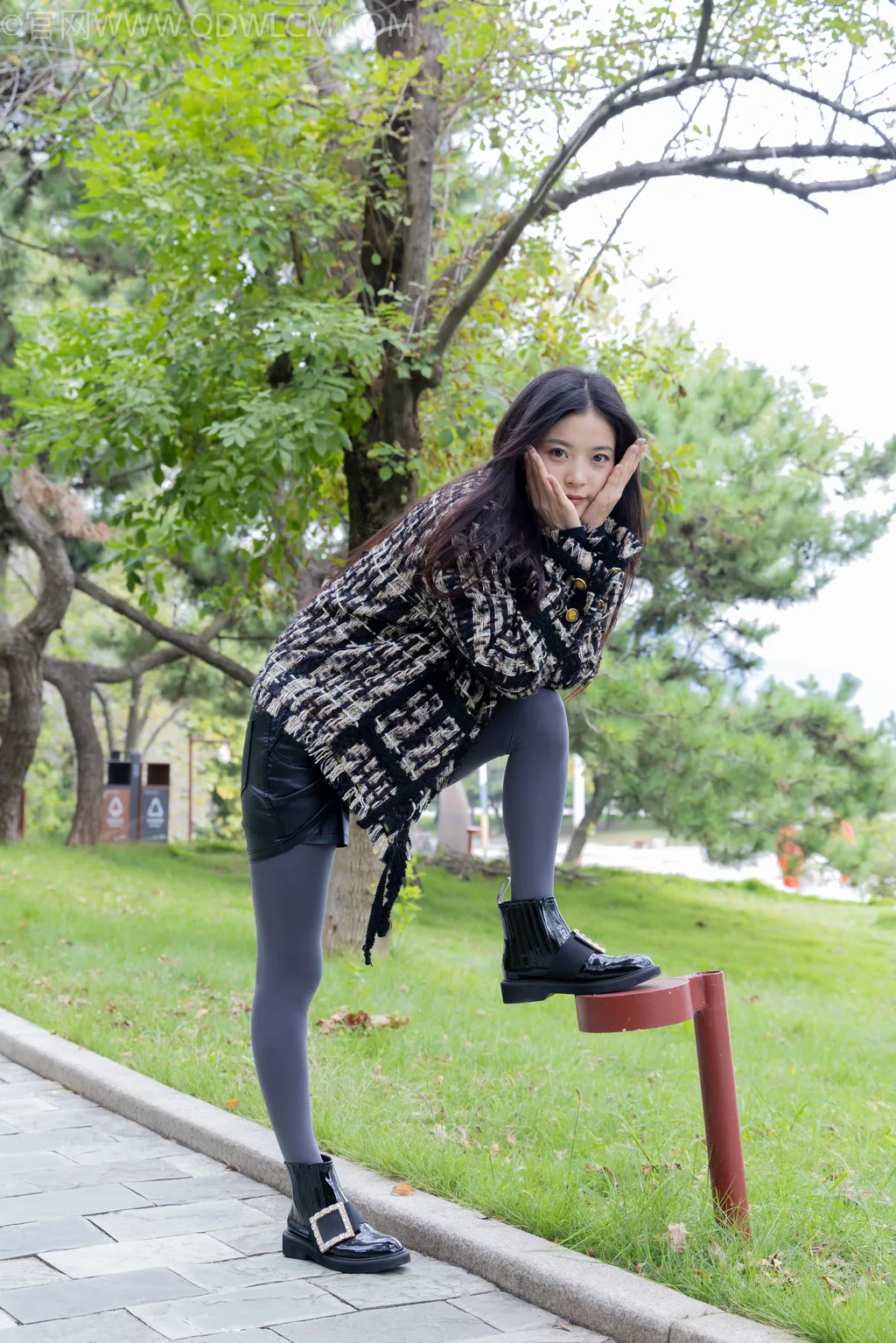 勿恋传媒 NO.2549 茯苓-短靴、厚灰丝[250P/1V/6.29GB]插图3