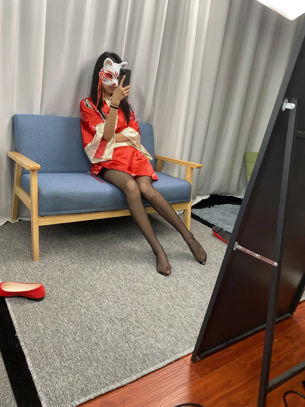 三禾摄影 NO.052 和服 黑丝 肉丝 平底鞋[226P/1V/3.14GB]插图3