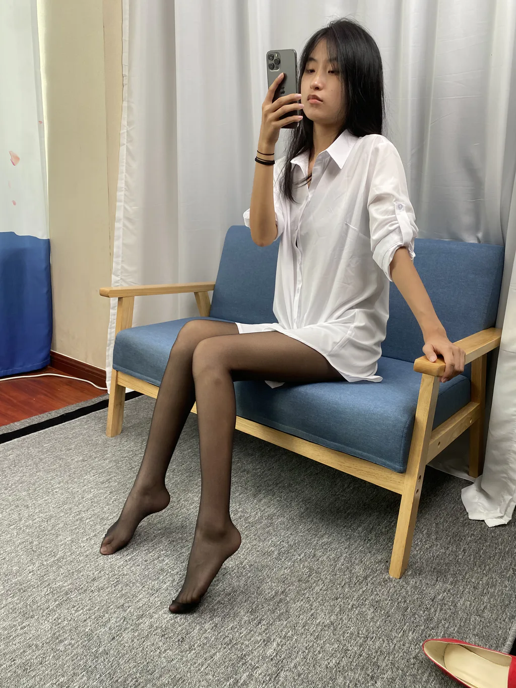 三禾摄影 NO.051 白衬衣 黑丝 高跟[138P/9V/1.36GB]插图