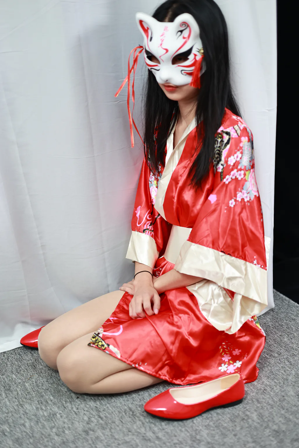 三禾摄影 NO.052 和服 黑丝 肉丝 平底鞋[226P/1V/3.14GB]插图