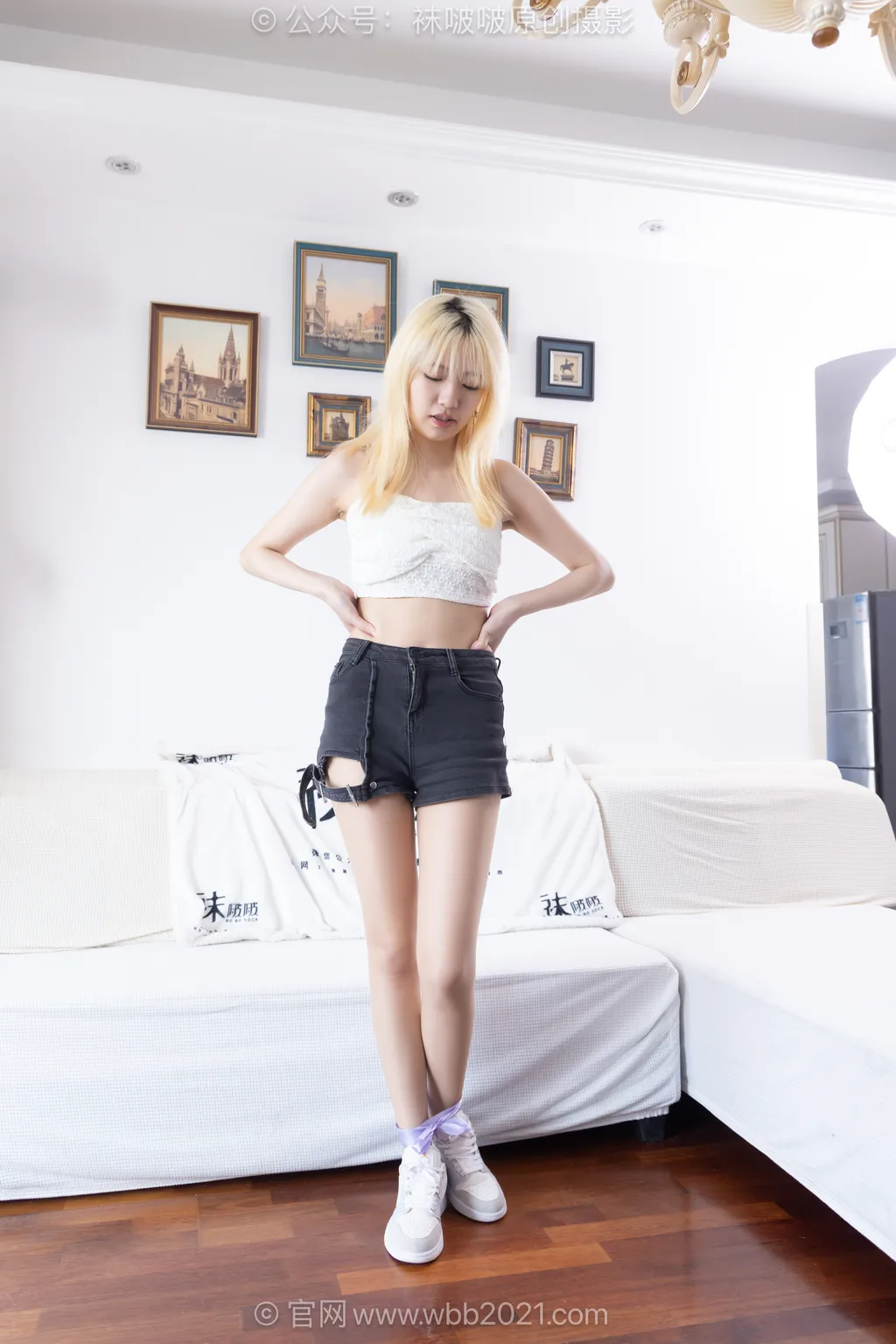 [BoBoSocks袜啵啵]NO.616 小甜豆-板鞋、纯白棉袜、薄肉丝[152P/1V/5.50GB]插图