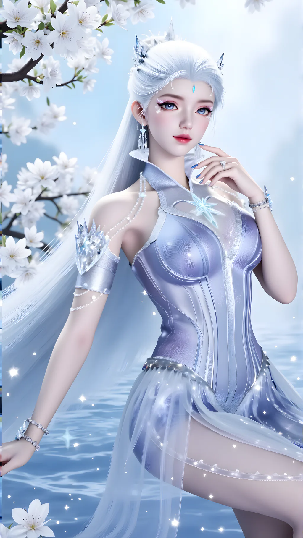 AI绘画 959 白泽-雪女[34P/197M]插图3