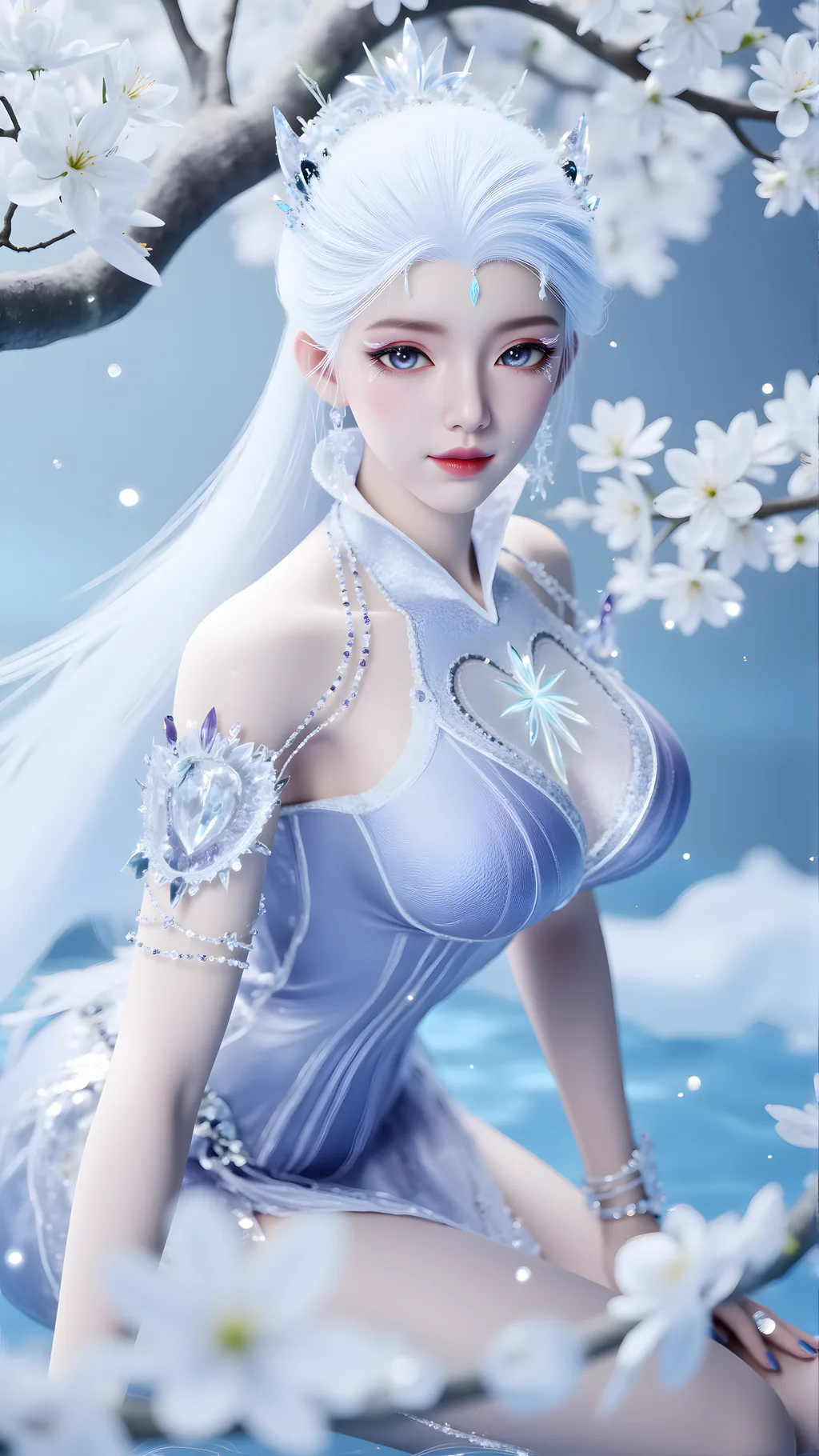 AI绘画 959 白泽-雪女[34P/197M]插图