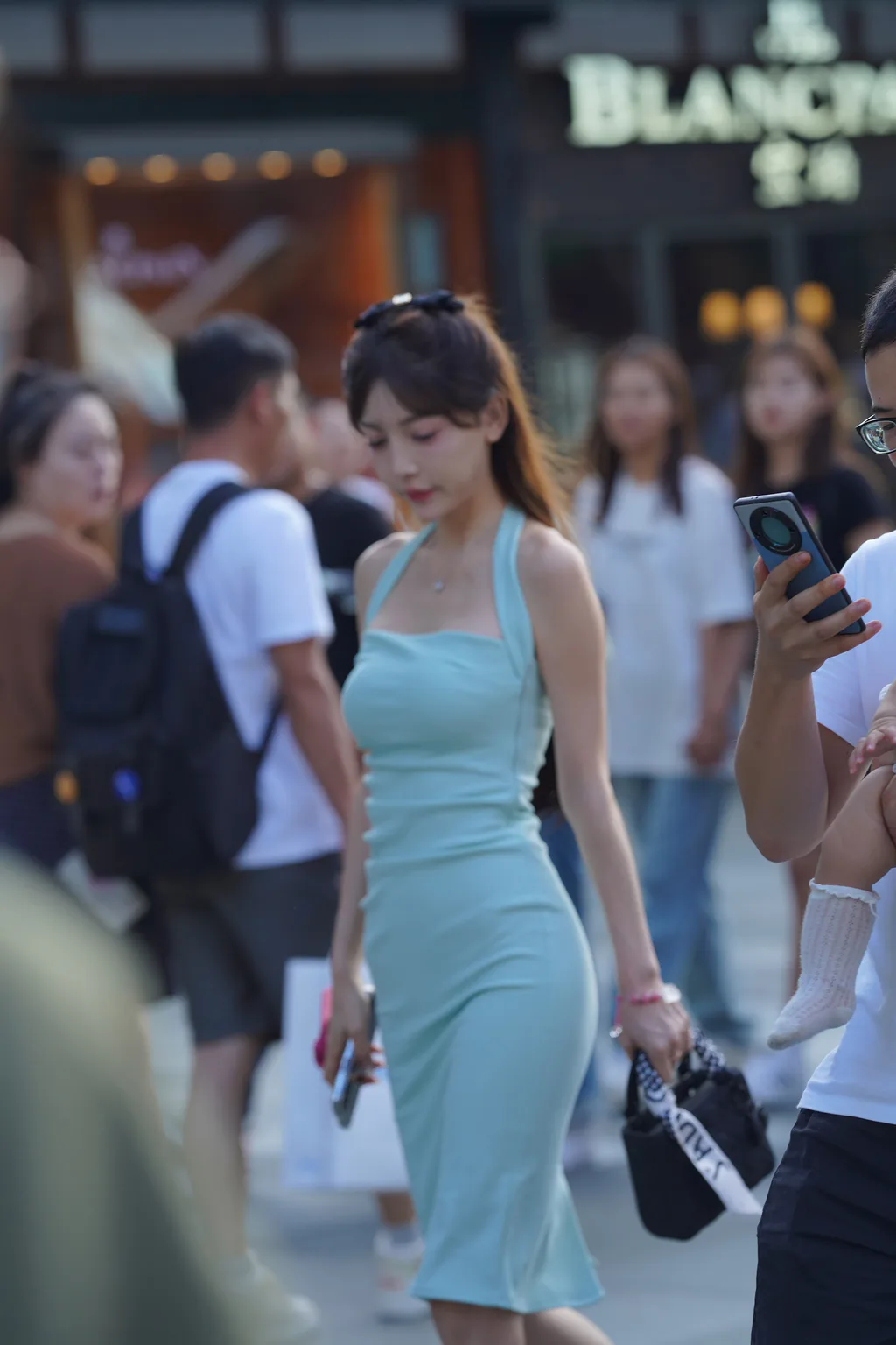 精选街拍作品 NO.6460 甜美吊带长裙[176P/272MB]插图1