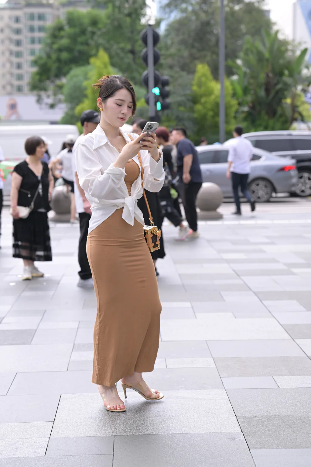 精选街拍作品 NO.6478 黄色针织长裙镁钕[149P/220MB]插图2