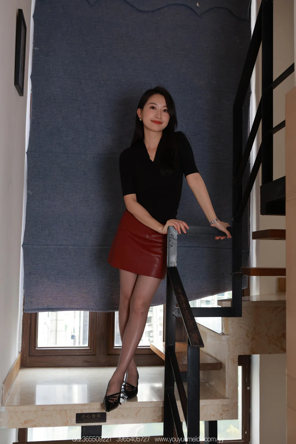 [IESS异思趣向] 2025.11.12 丝享家2208：小婕《红色小皮裙》[90P/78MB]插图