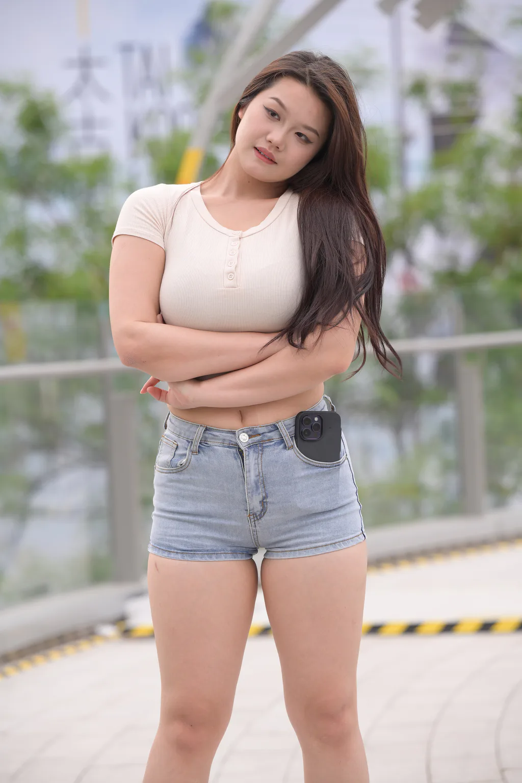 精选街拍作品 NO.6570 肉感蓝牛热裤[237P/290MB]插图3