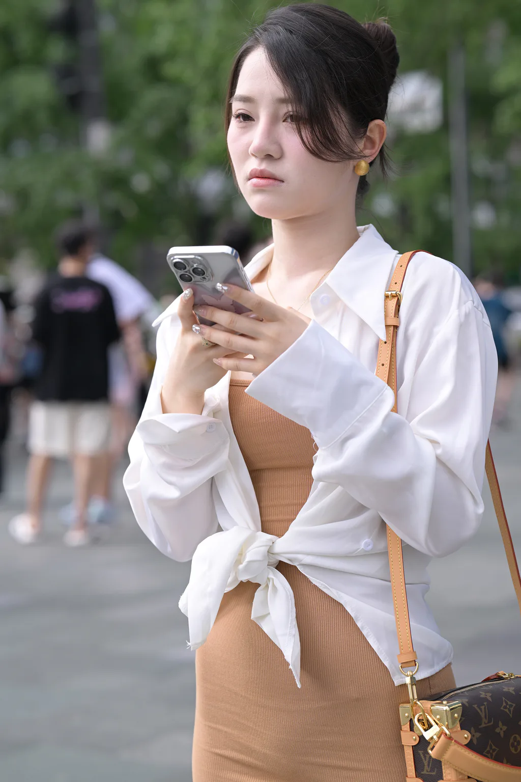 精选街拍作品 NO.6478 黄色针织长裙镁钕[149P/220MB]插图3