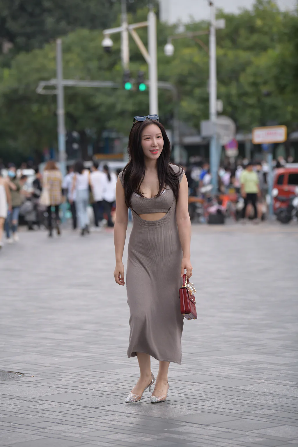 精选街拍作品 NO.6562 针织大开门长裙[130P/198MB]插图