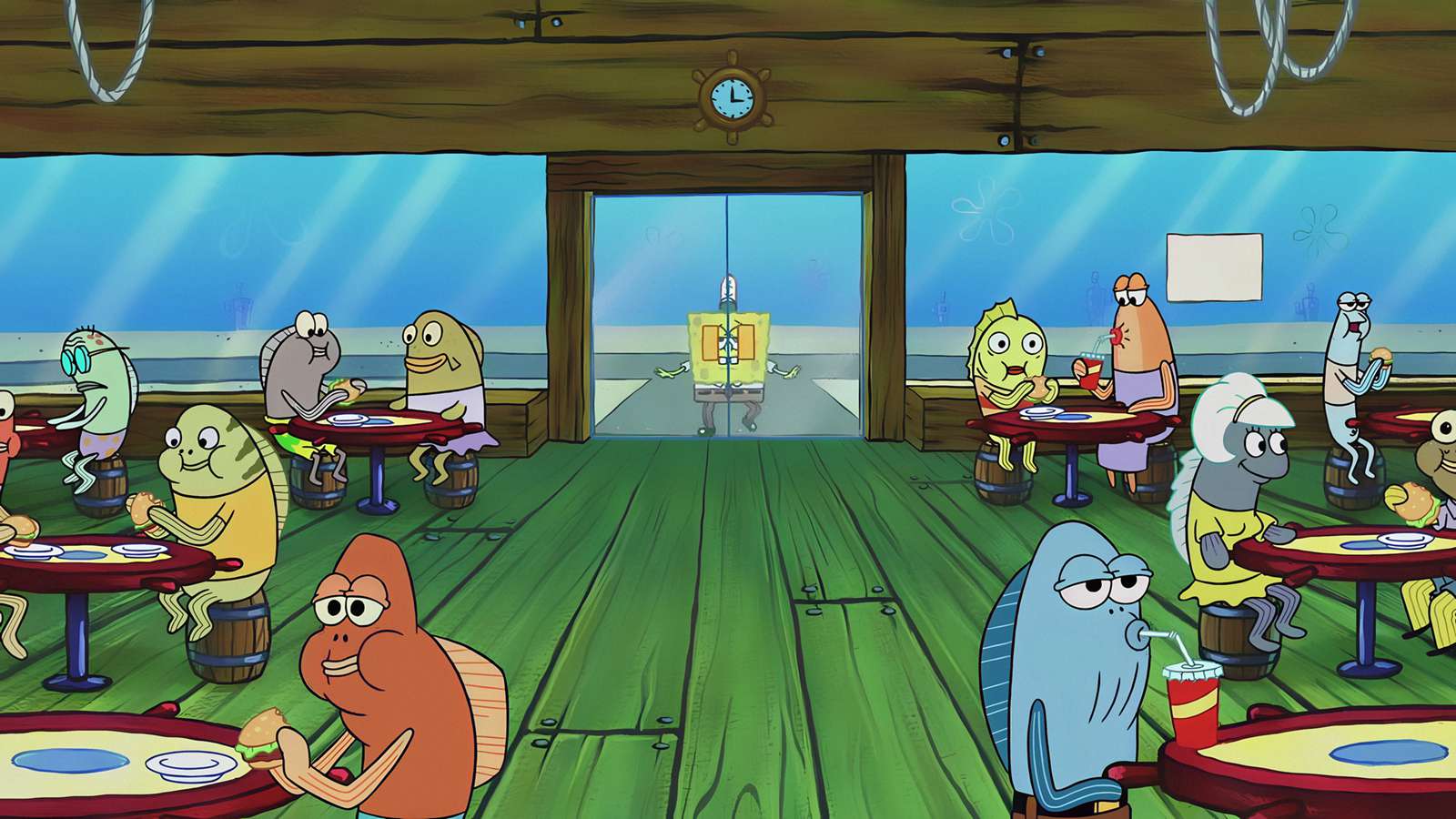 桌面壁纸 066 海绵宝宝 餐厅 高清4K壁纸3840×2160插图