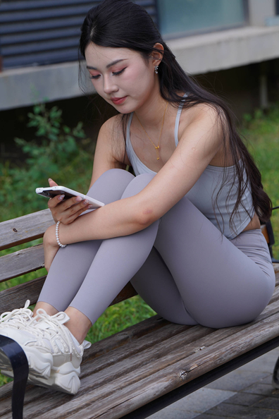 魔镜街拍原版灰色瑜伽裤[493P/1V/16.8G]插图